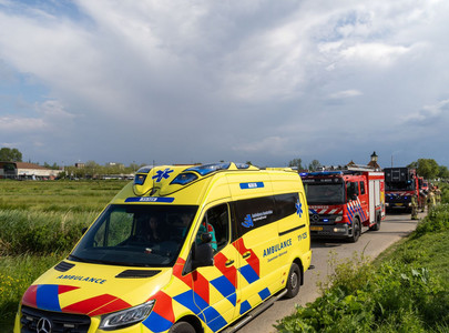 Verschillende hulpdiensten aan het werk op de Zaanse Schans